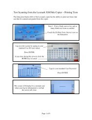 Test Scanning from the Lexmark XS658de Copier – Printing Tests