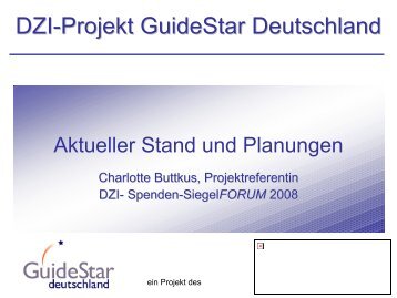 DZI-Projekt GuideStar Deutschland