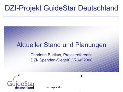 DZI-Projekt GuideStar Deutschland