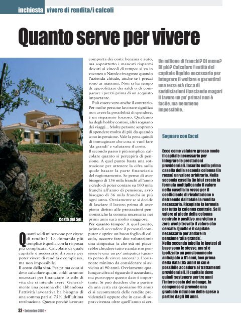 Quanto serve per vivere - Ticino Management