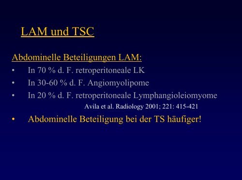 Lymphangioleiomyomatose (LAM) / Tuberöse Sklerose (TSC)