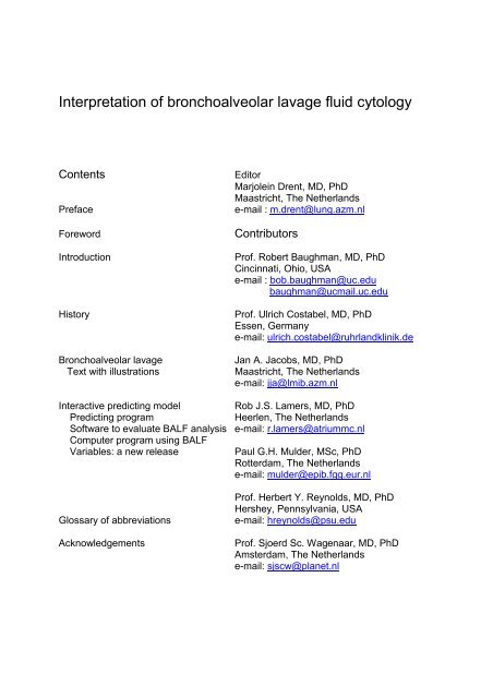 Interpretation of bronchoalveolar lavage fluid cytology - ILD care