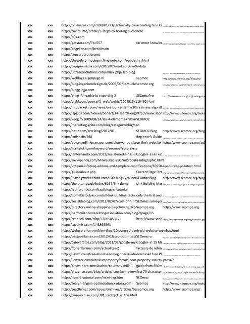 Backlink detector services .pdf report - Seoric