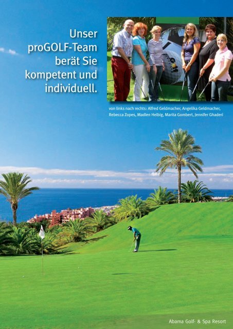 kompetent und individuell - proGolf Reisen