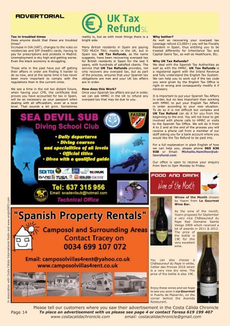 September 2012 - Costa Calida Chronicle