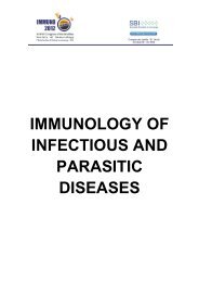 immunology of infectious and parasitic diseases - XXXVII Congress ...