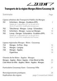 Transports de la région Morges/Bière/Cossonay SA - MBC