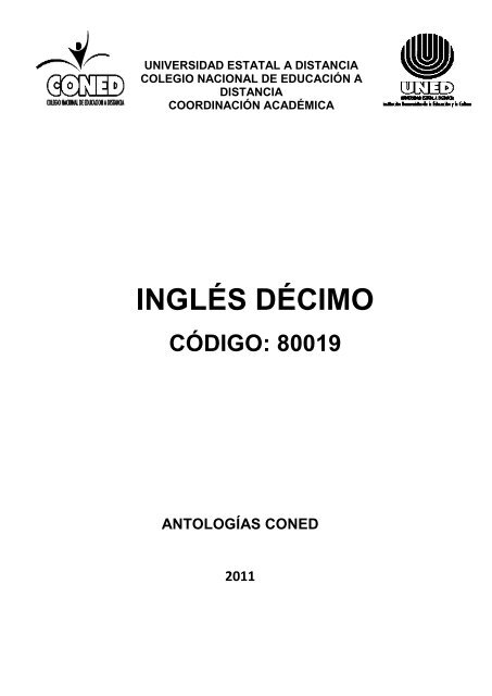 INGLÉS DÉCIMO - Coned