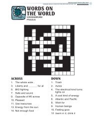 Words on the World (crossword puzzle) - Monroe County