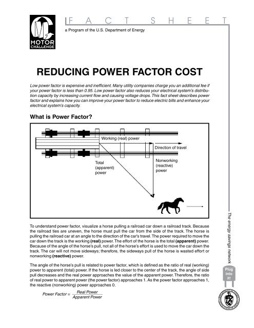 Reducing Power Factor Cost - EERE - U.S. Department of Energy