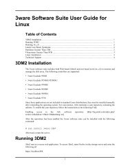 3ware Software Suite User Guide for Linux