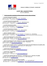 liste des associations - Consulat Général de France à Barcelone