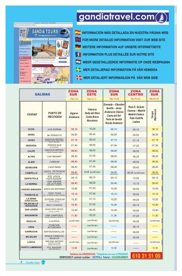 Descárgue el Catálogo Gandia Tours en formato PDF - Gandia Travel