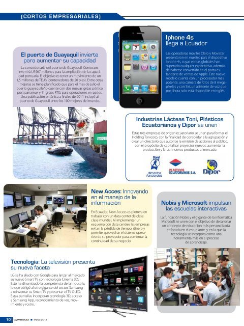 Revista marzo 2012.pdf - Cámara de Comercio de Guayaquil