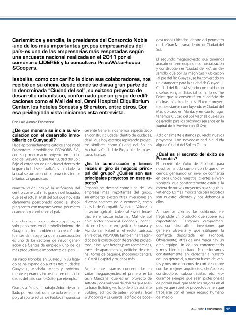 Revista marzo 2012.pdf - Cámara de Comercio de Guayaquil