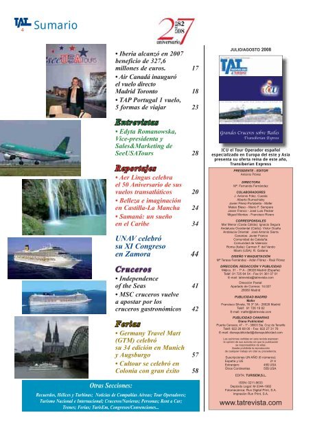 Grandes Cruceros sobre Rai´les - TAT Revista - Transporte Aéreo ...