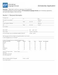 Scholarship Application Section 1. Personal ... - EF Education First