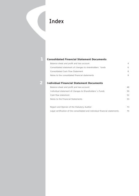 Notes to the consolidated financial statements - Efacec