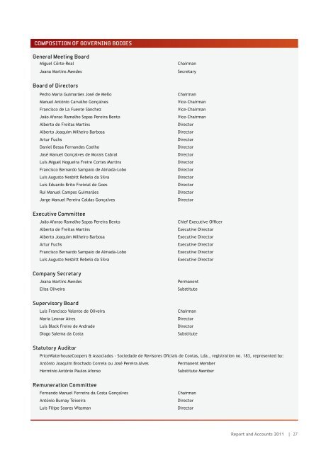 Report and Accounts 2011 | 1 - Efacec