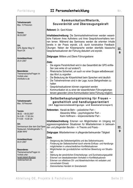 I Pädagogik / Pflege - GPS