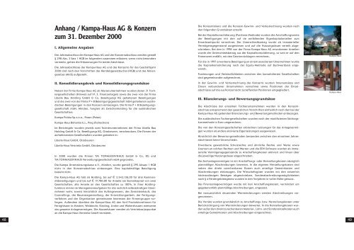 Geschäftsbericht 2000 - KAMPA AG