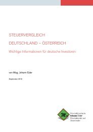Steuervergleich DeutSchlanD – ÖSterreich - TMG