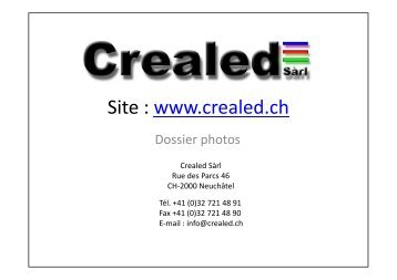 Dossier photos février 2012 - Crealed Sàrl