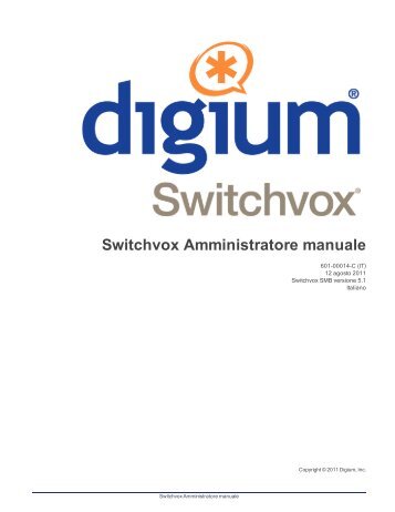 Estensioni - Switchvox - Digium