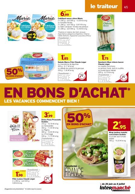 EN BONS D'ACHAT - Promos Intermarché