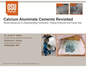 Calcium Aluminate Cements Revisited - McGill University