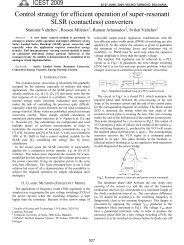 ICEST 2009 Control strategy for efficient operation of super-resonant ...