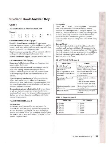 Student Book Answer Key - Seven Idiomas