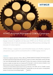 HTWC's Automatic Assembler to COBOL Conversion - EasiRun ...