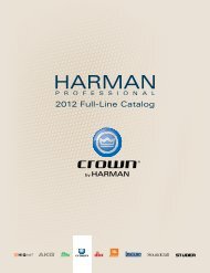 Crown sections - Harman Professional