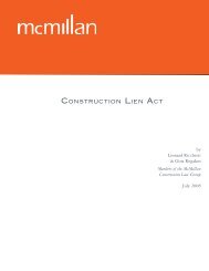 ConstruCtion Lien ACt - McMillan