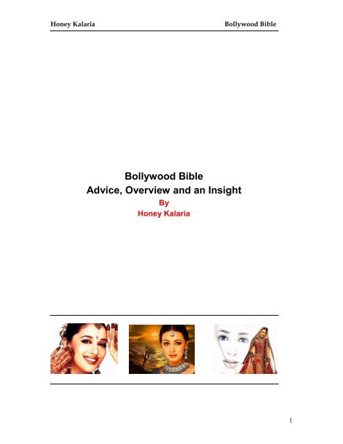 495px x 640px - Bollywood Bible - Honeys Dance Academy