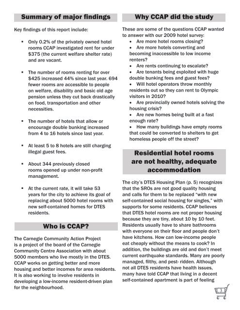 Still Losing Hotel Rooms - Carnegie Community Action Project