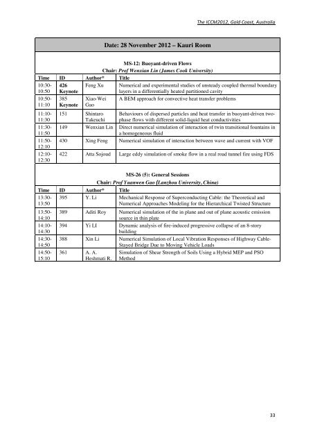 detailed program for parallel sessions - The 4th International ...