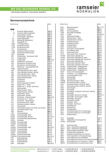 Normenverzeichnis [PDF 568,78 KB] - Ramseier-Normalien