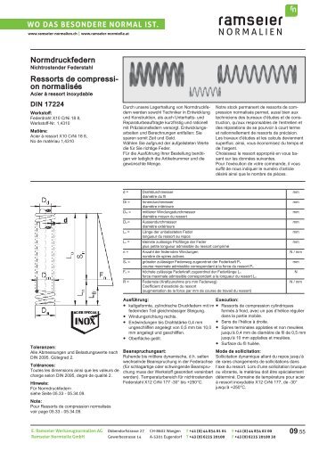 Ressorts en acier inoxydable [PDF 4,25 MB - Ramseier-Normalien