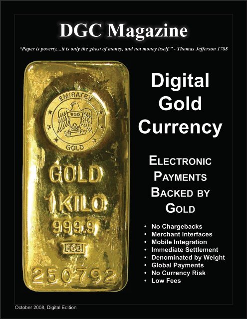 DGC Magazine Digital Gold Currency