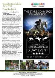 Australian International Horse Trials Three Day Event - South Australia