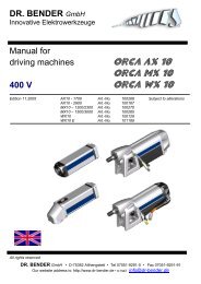 ORCA AX 10 ORCA MX 10 ORCA WX 10 - Dr. Bender GmbH