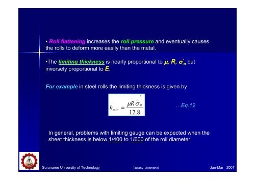 Chapter 3 - Rolling of metals