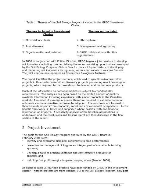 impact assessment report series - Grains Research & Development ...