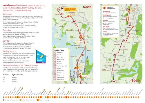 Metro bus 20 route map April 2012 - 131500