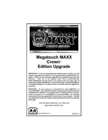 Megatouch MAXX Crown™ Edition Upgrade - Megatouch.com