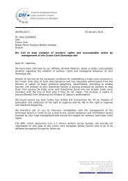 Letter to Crown Cork management 30.1.2012 - EMF-FEM