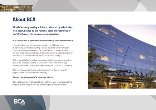 About BCA - VDM Group