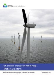 UK content analysis of Robin Rigg offshore wind farm - E.ON UK